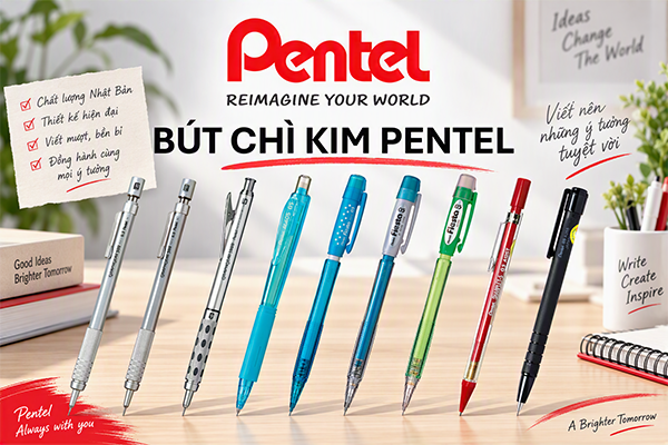 Đánh Giá Các Dòng Bút Chì Kim Pentel Chính Hãng Cho Doanh Nghiệp và Văn Phòng